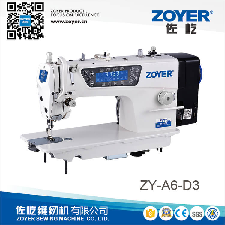 ZY-A6-D3 Zoyer parlant Direct Direct Direct Auto Tondeuse à haute vitesse Lockstitch Machine à coudre industrielle